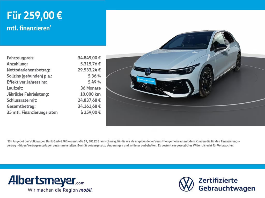 Volkswagen Golf DSG R-Line Golf VIII 2.0 TDI