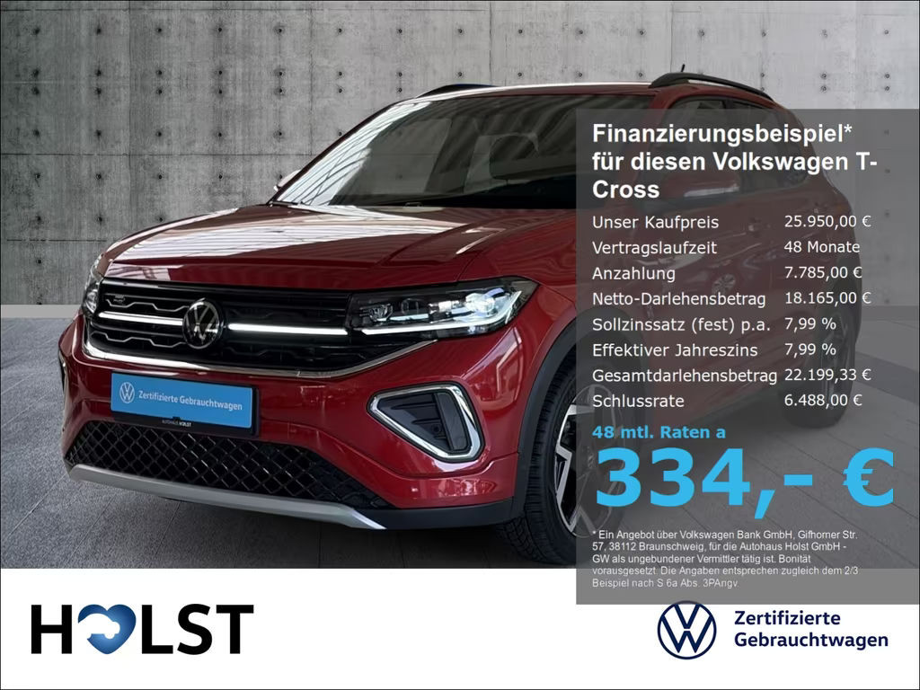 Volkswagen T-Cross R-Line 1.0 TSI