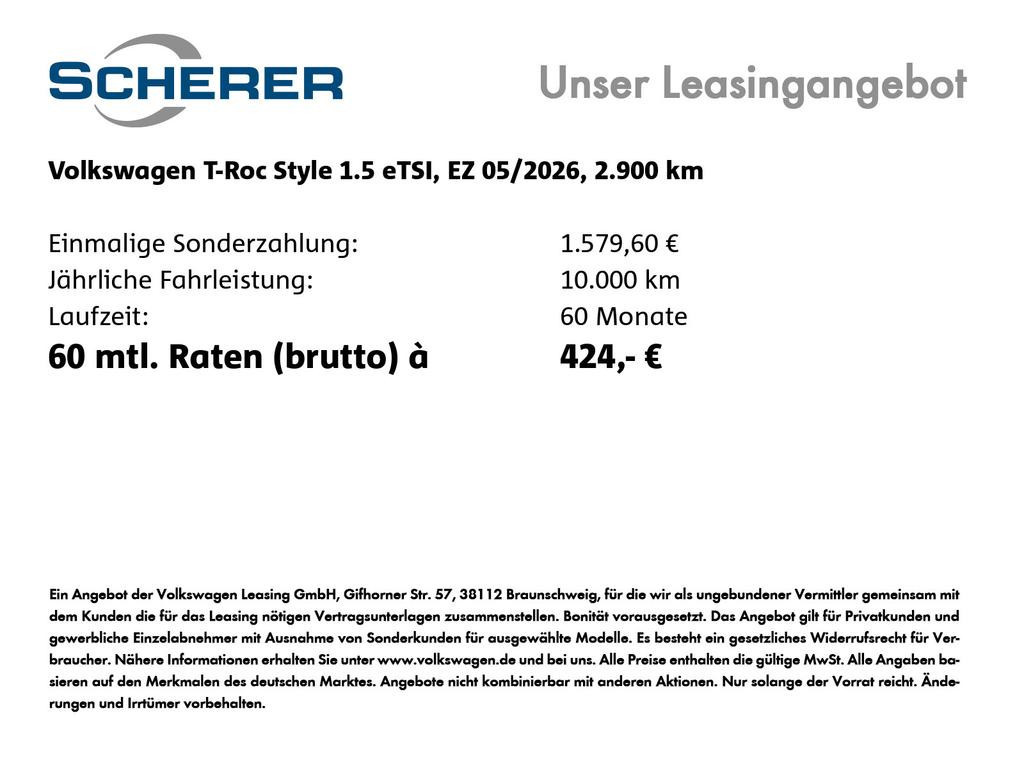 Volkswagen T-Roc Style 1.5 eTSI