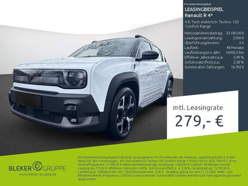 Renault 4 E-Tech Techno Comfort