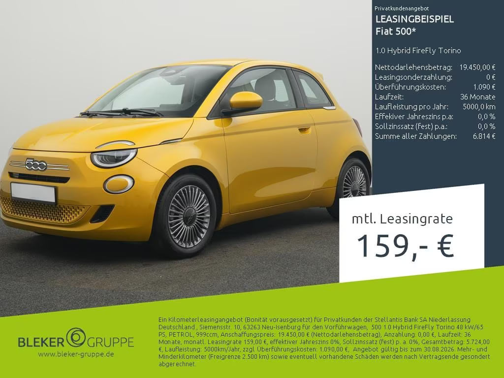 Fiat 500 1.0 Hybrid FireFly Torino