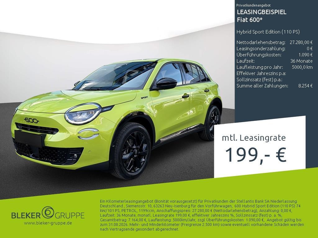 Fiat 600e Hybrid Sport Edition (110 PS)