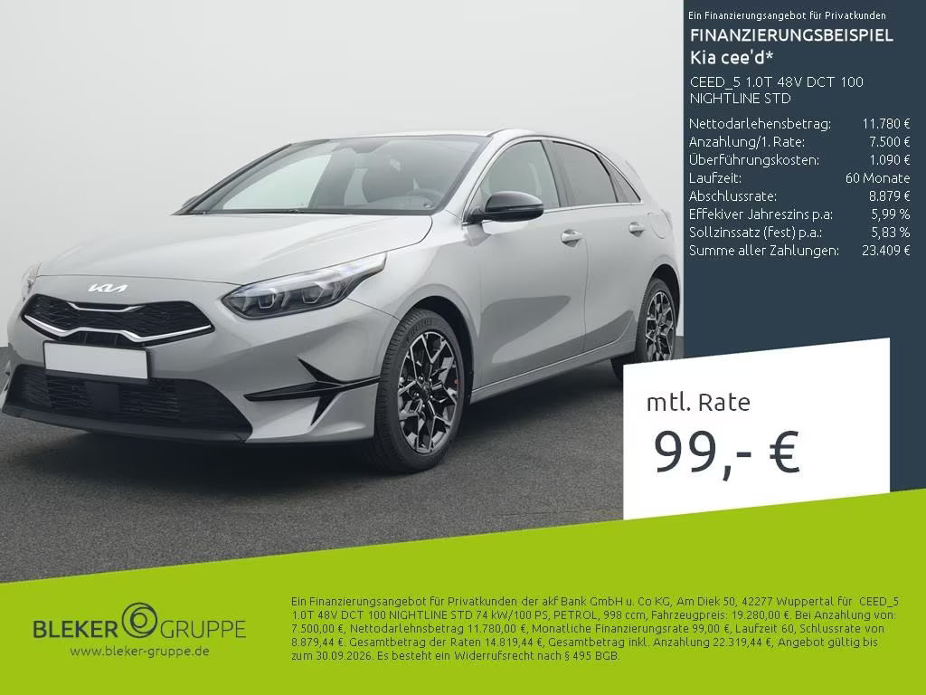 Kia Ceed cee'd CEED_5 1.0T 48V DCT 100 NIGHTLINE STD
