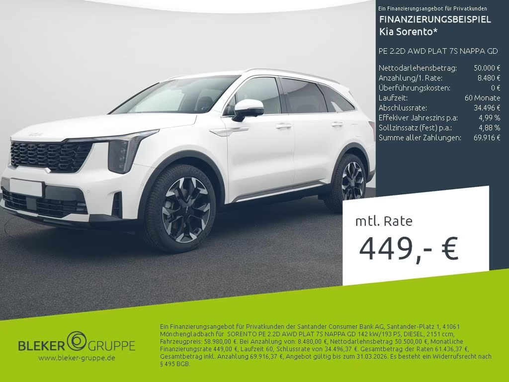 Kia Sorento Vierwielaandrijving 7-zitter