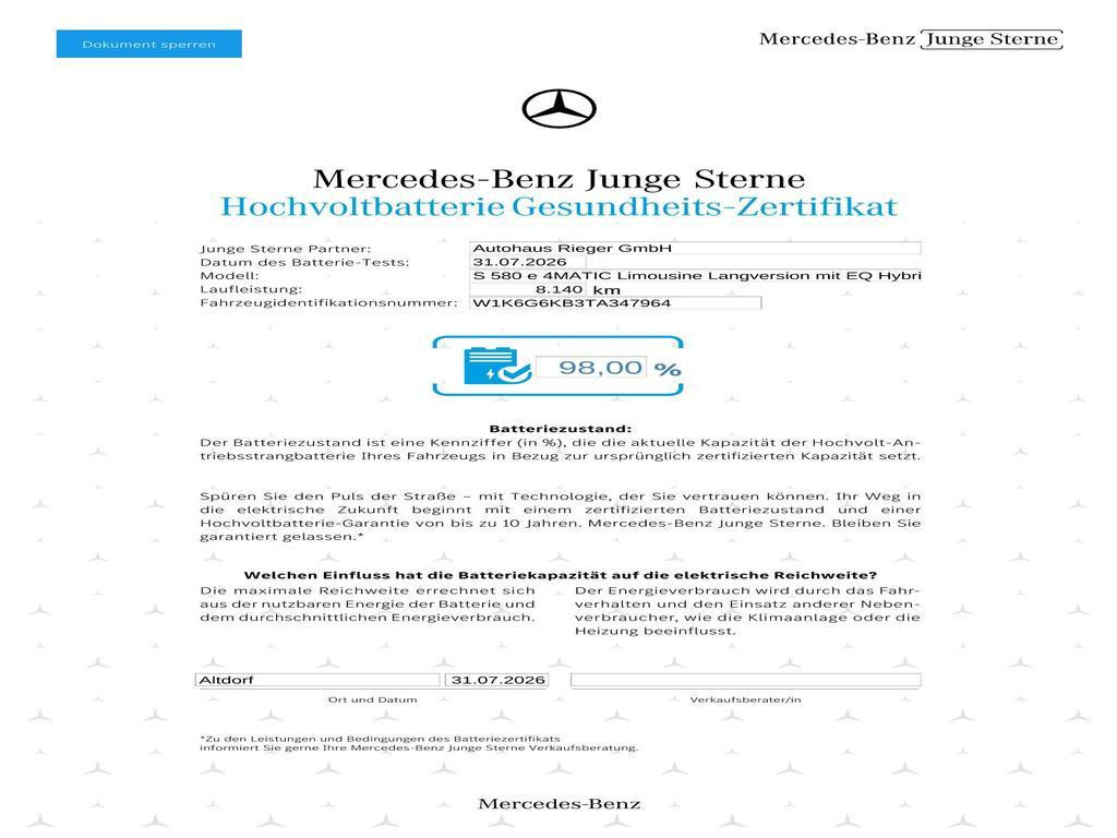 Mercedes-Benz S-Klasse