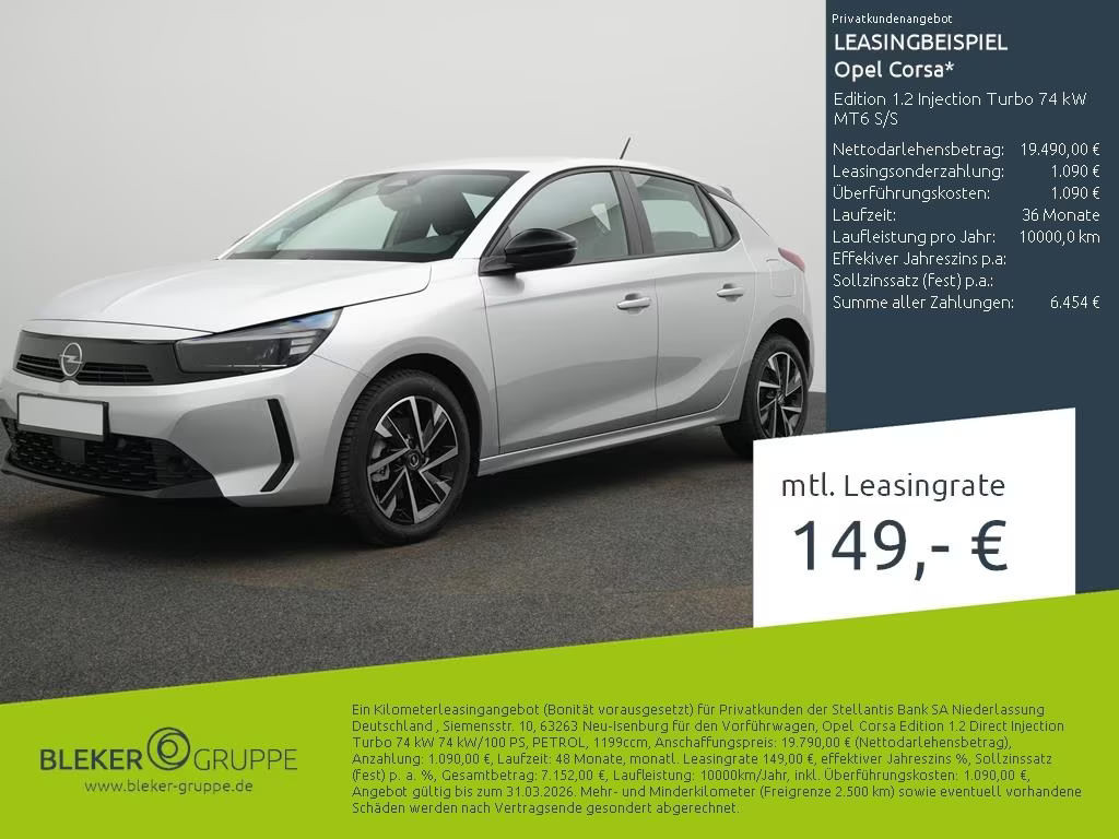 Opel Corsa Edition Turbo