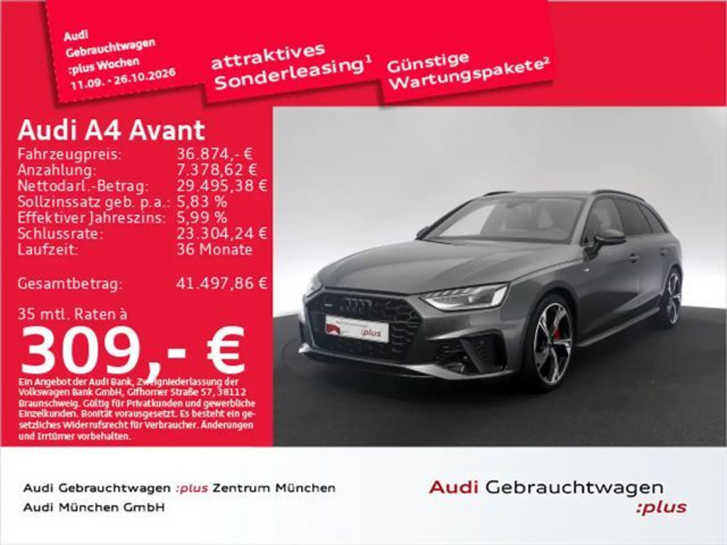 Audi A4 Quattro Competition S-Line S-Tronic 45 TFSI