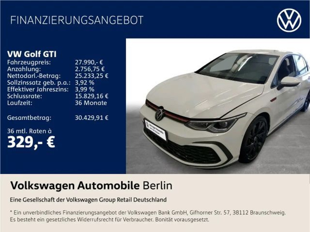 Volkswagen Golf GTI Golf VIII 2.0 TSI