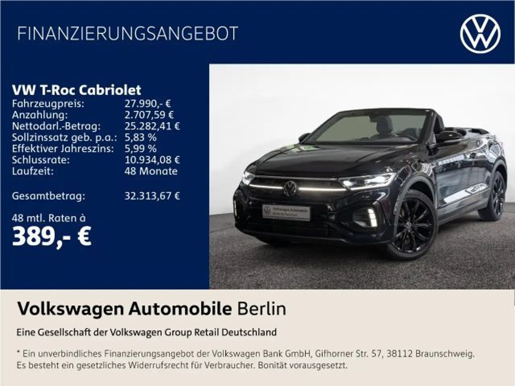 Volkswagen T-Roc Cabriolet R-Line 1.5 TSI IQ.Drive