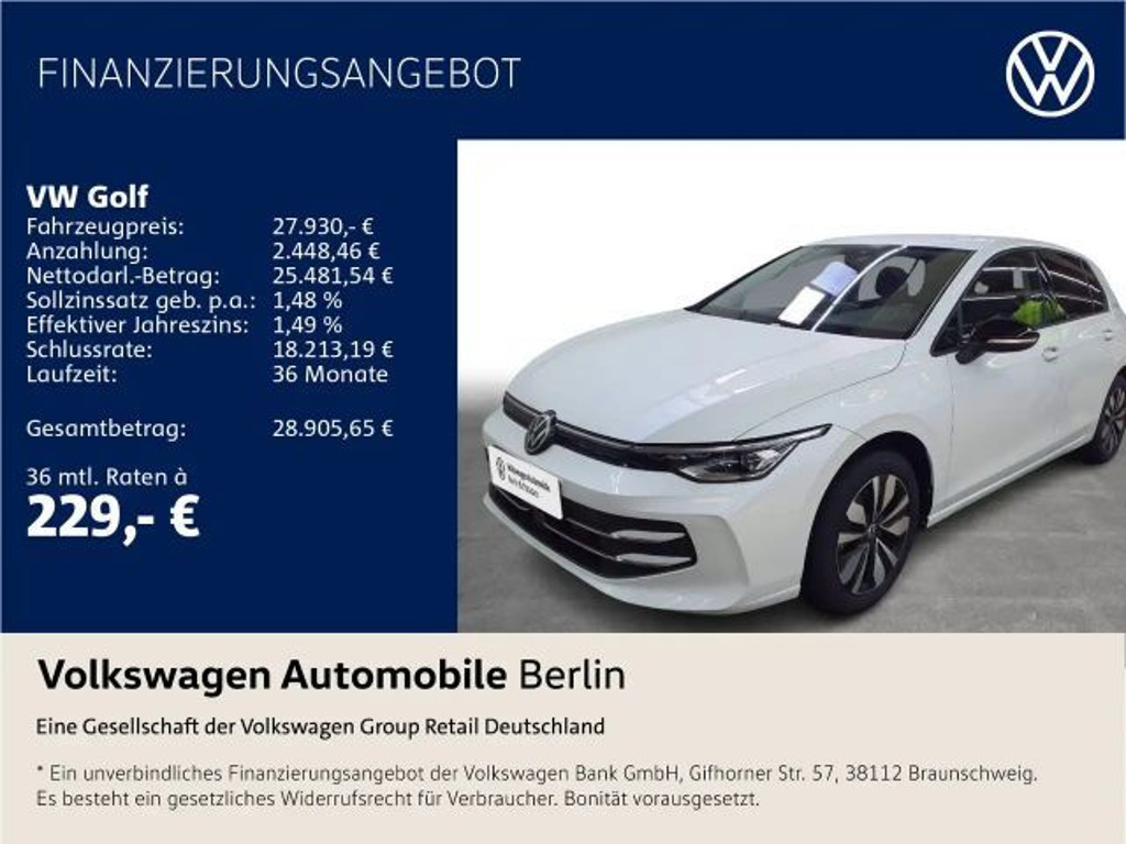 Volkswagen Golf DSG Golf VIII 2.0 TDI