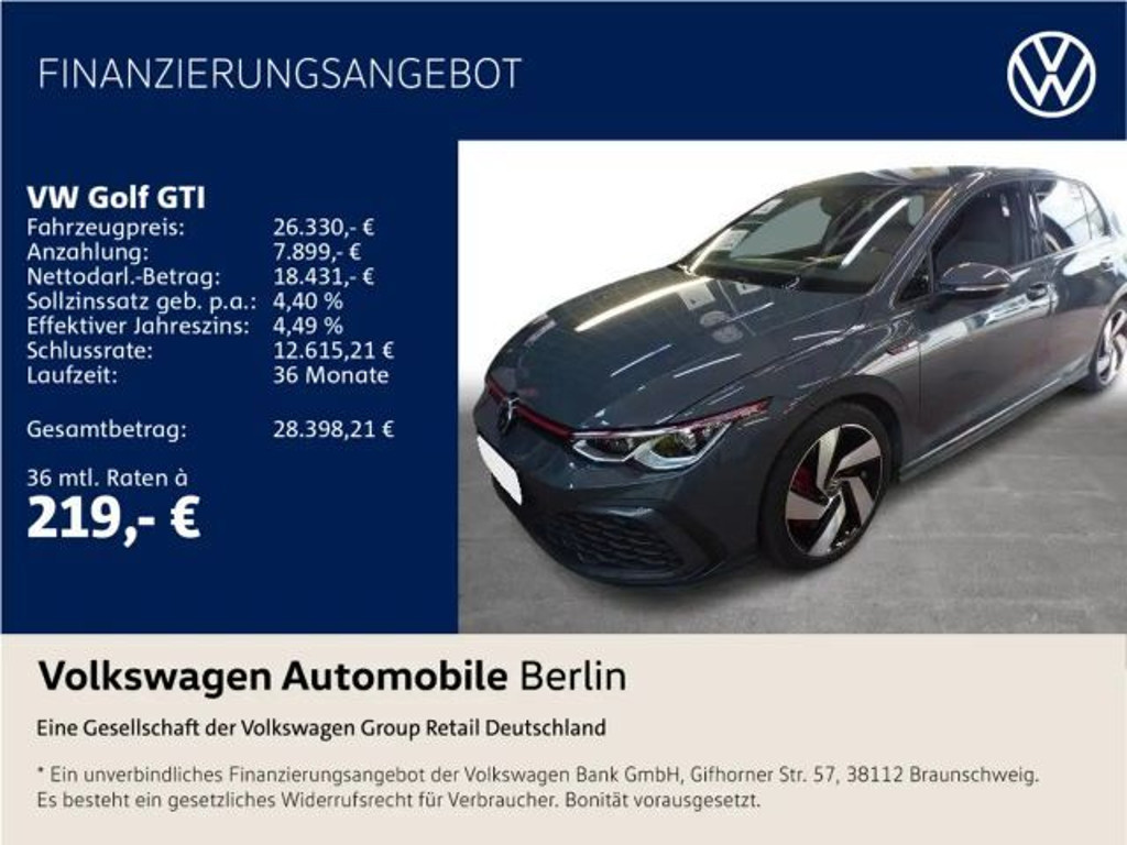 Volkswagen Golf GTI IQ.Drive Golf VIII 2.0 TSI