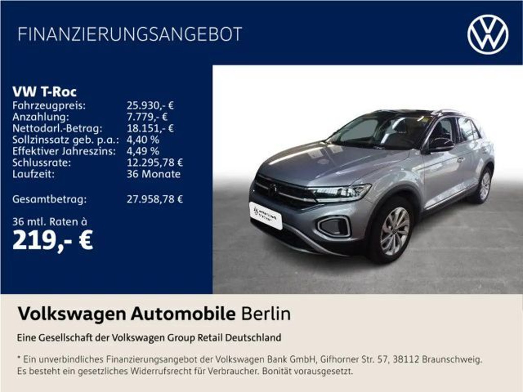 Volkswagen T-Roc DSG Style 1.5 TSI