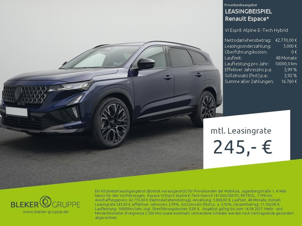 Renault Espace E-Tech Hybrid Esprit Alpine