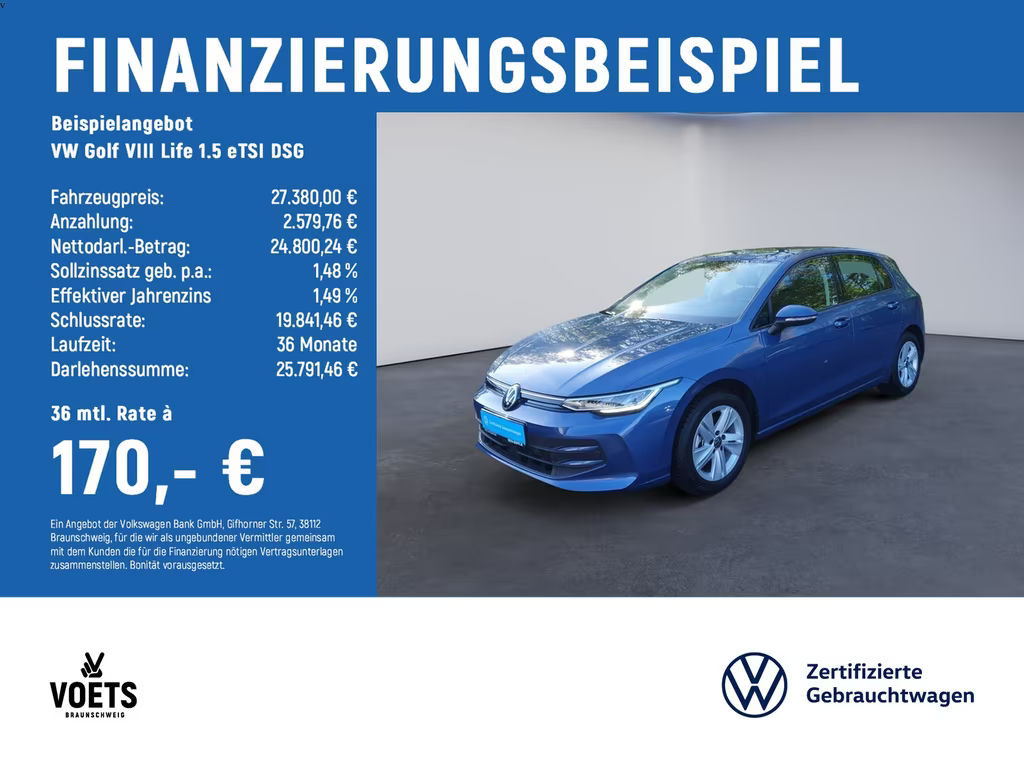 Volkswagen Golf DSG Life Golf VIII 1.5 eTSI