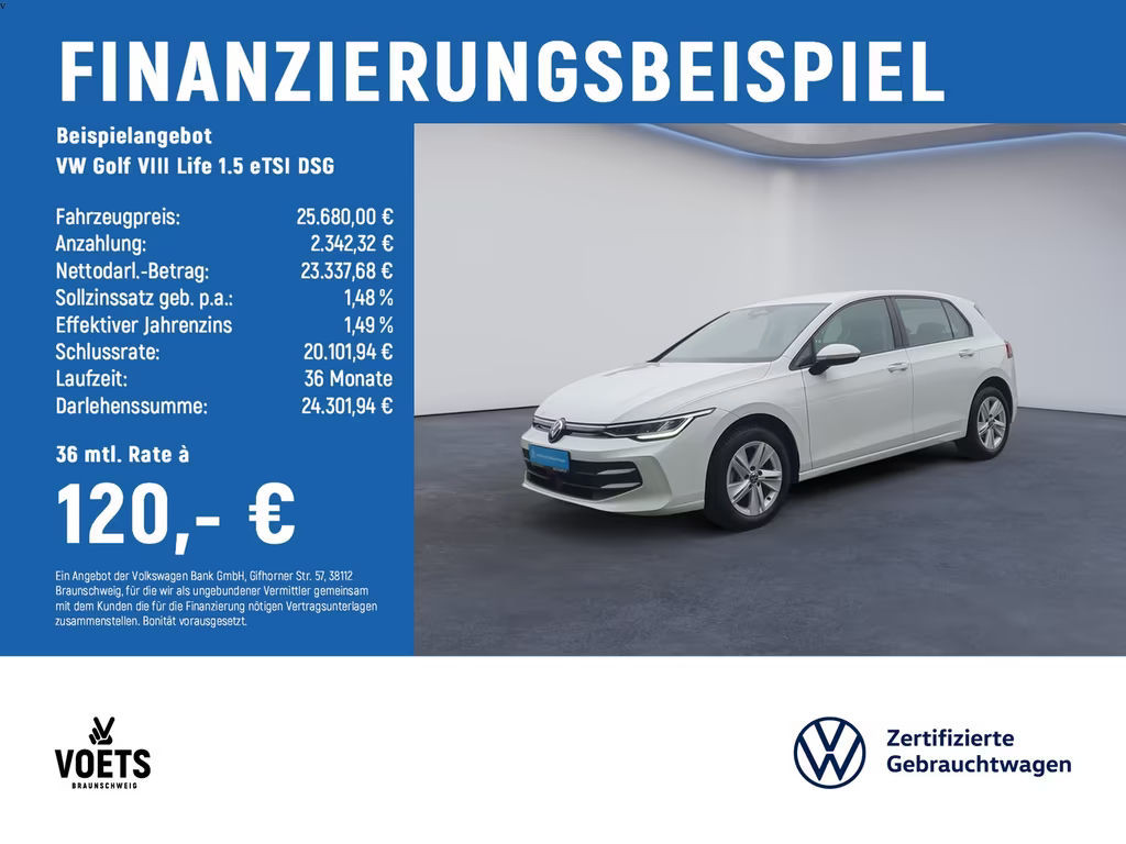 Volkswagen Golf DSG Life Golf VIII 1.5 eTSI