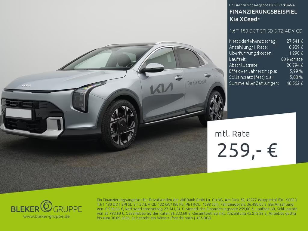 Kia XCeed 1.6T 180 DCT SPI SD SITZ ADV GD