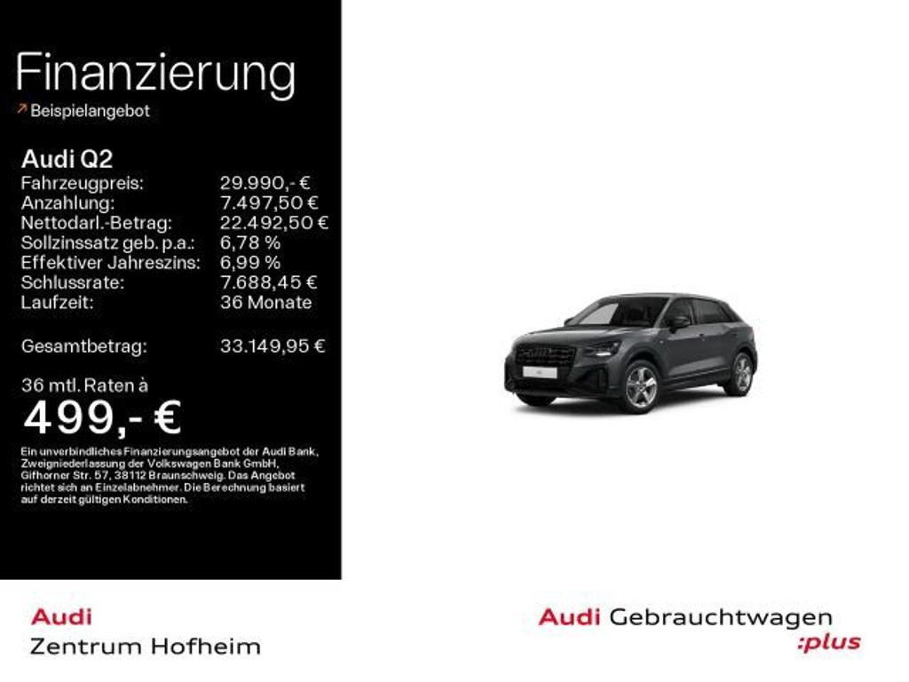 Audi Q2 Quattro S-Line S-Tronic 40 TFSI