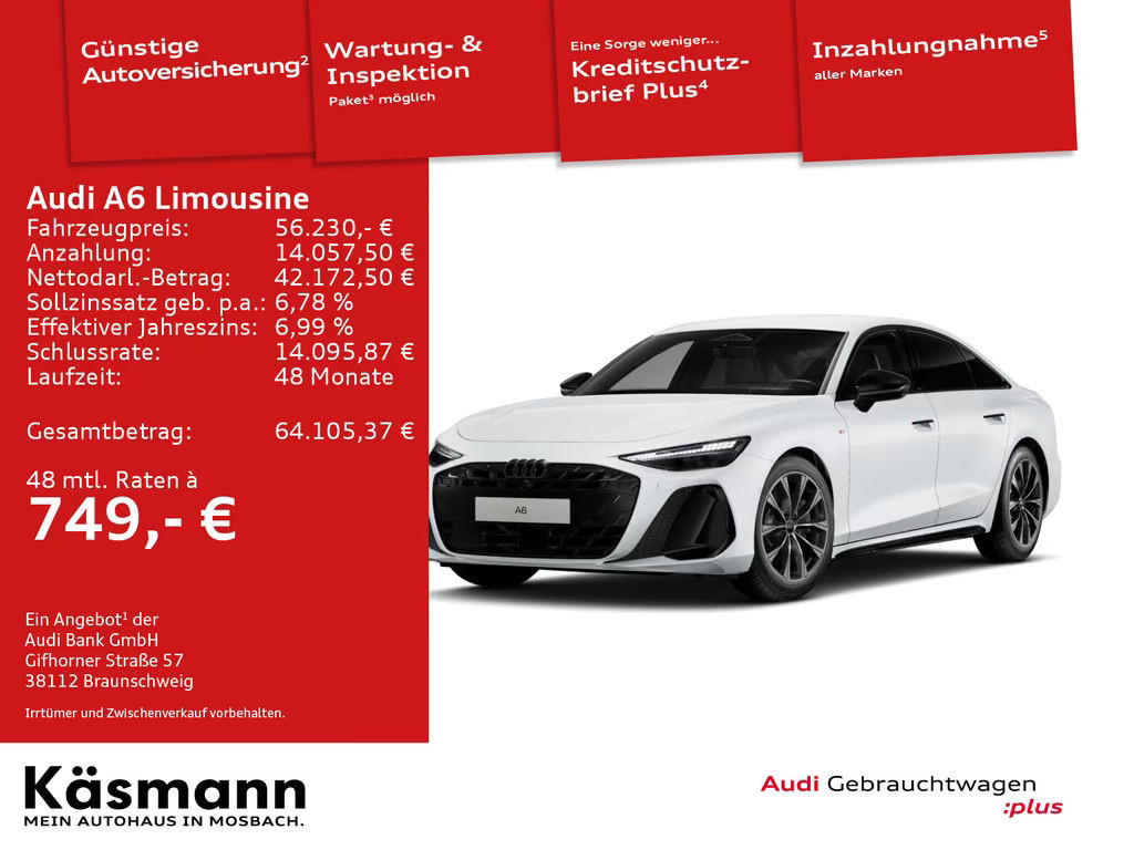 Audi A6 Sedan Quattro S-Line