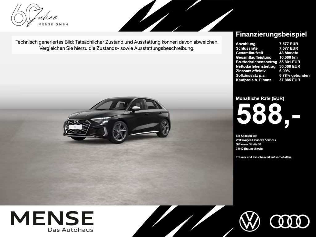 Audi S3 Sportback Sedan Quattro S-Tronic