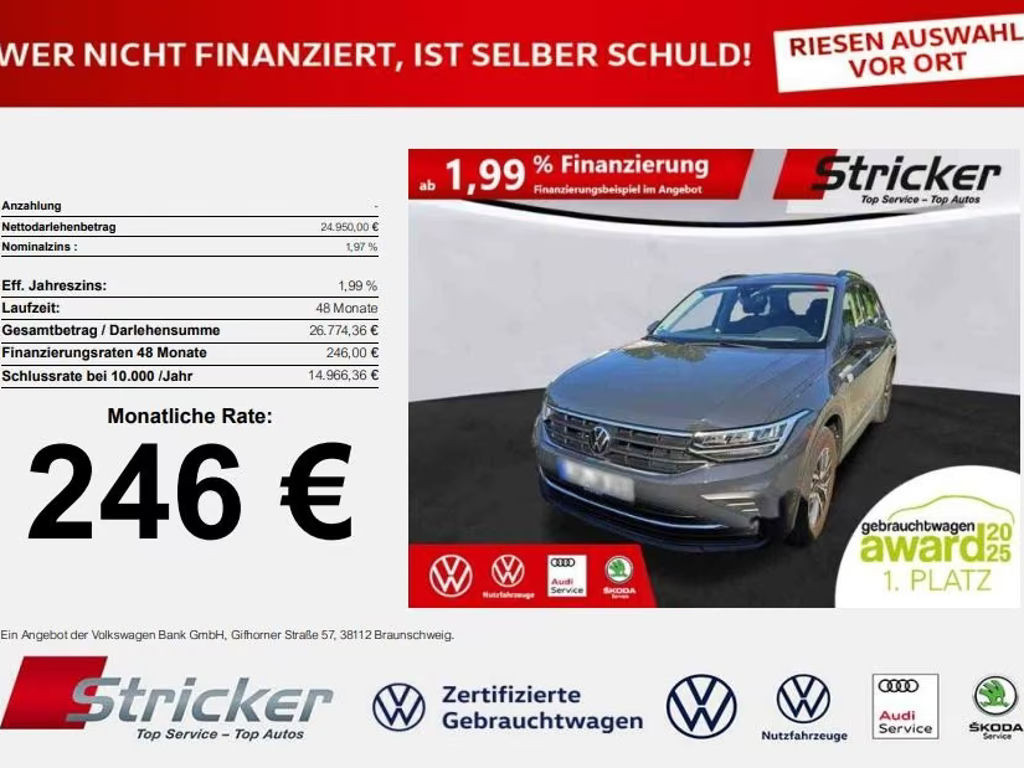 Volkswagen Tiguan DSG Life eHybrid 1.4 TSI
