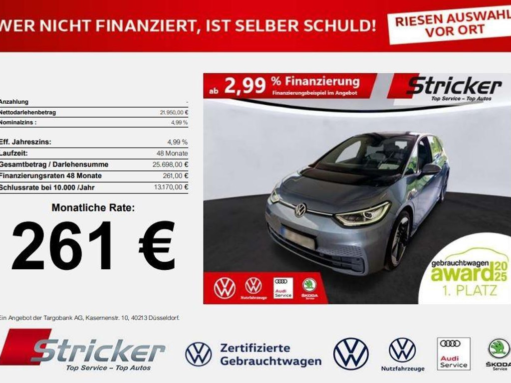 Volkswagen ID.3 58 KWh Max 150 kW