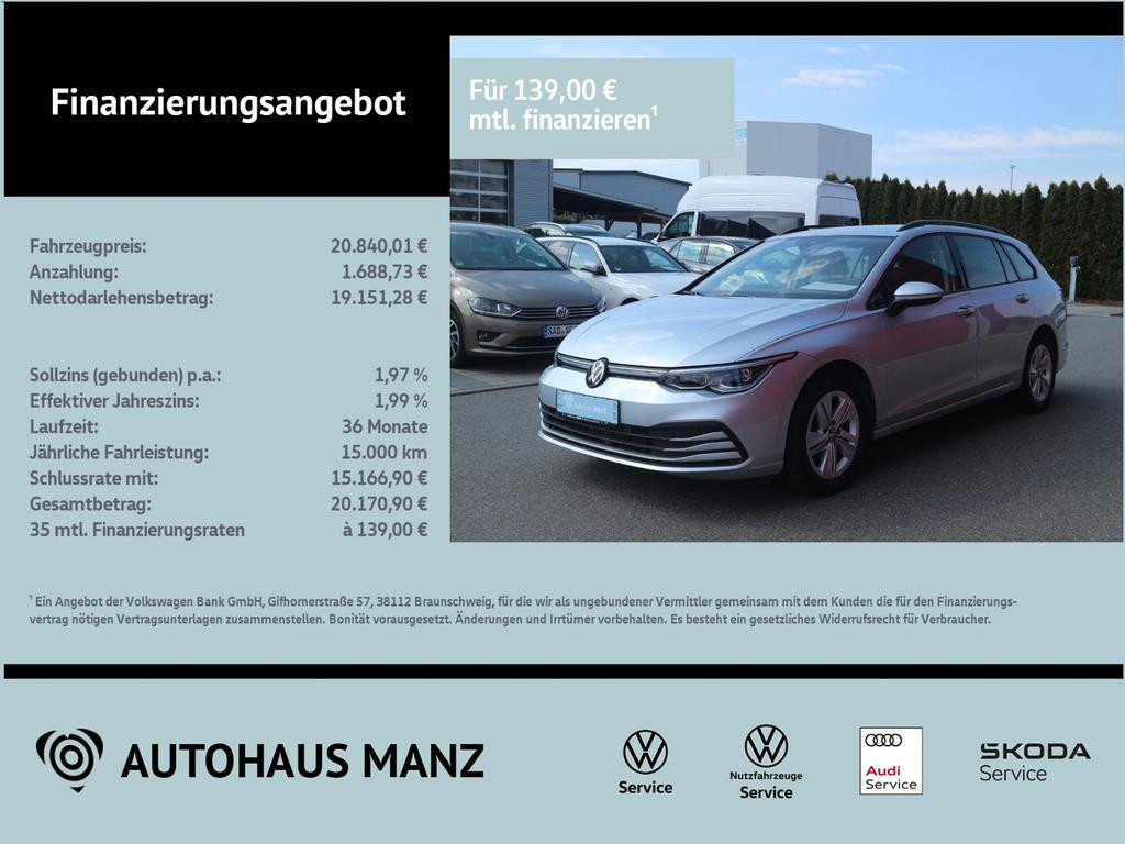 Volkswagen Golf DSG Life Variant Golf VIII 1.5 eTSI