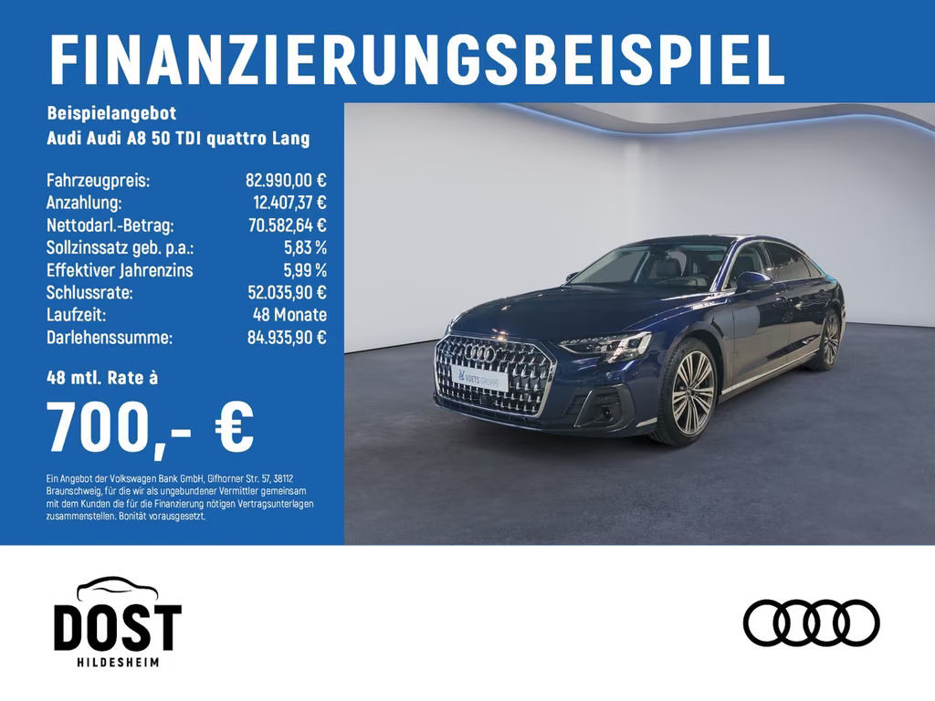 Audi A8 Quattro Lang 50 TDI