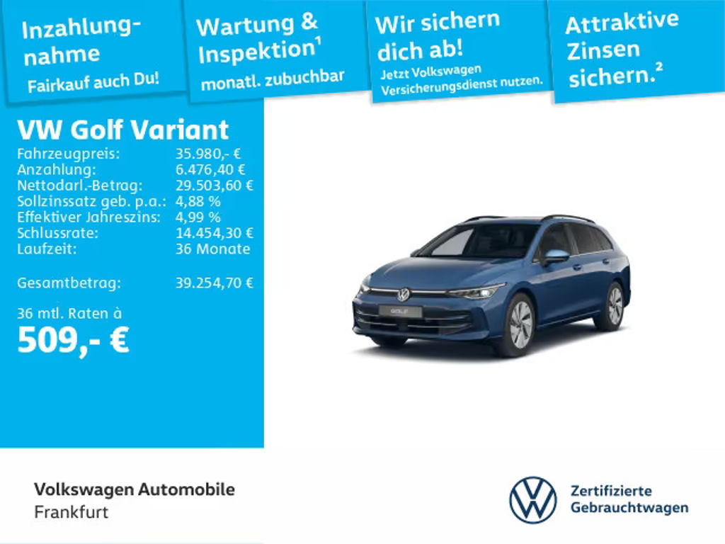 Volkswagen Golf DSG Style Variant IQ.Drive Golf VIII 2.0 TDI