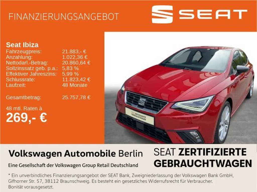 Seat Ibiza FR-lijn 1.5 TSI DSG