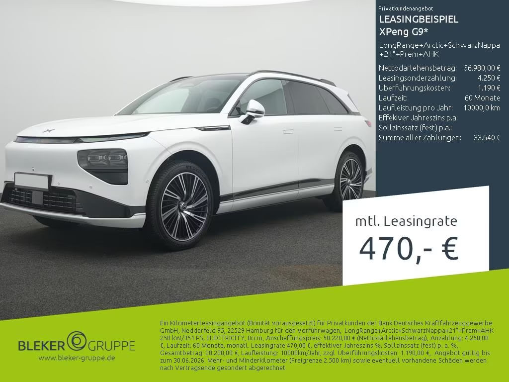 Xpeng G9 LongRange+Arctic+SchwarzNappa+21"+Prem+AHK