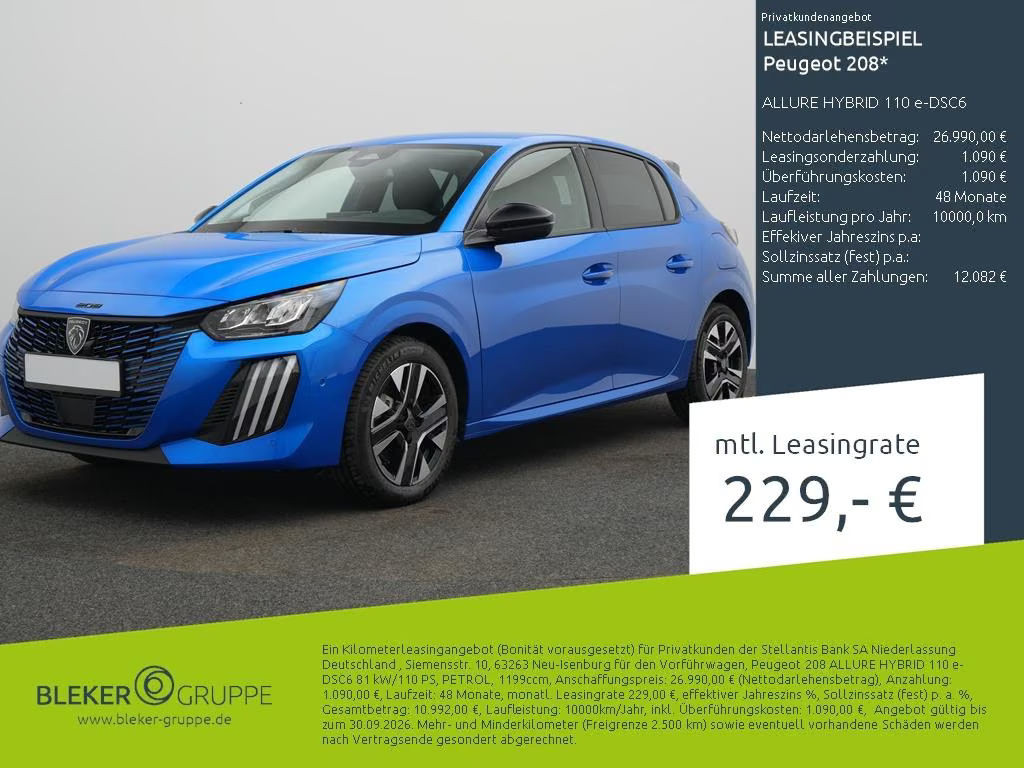 Peugeot e-208 Allure Pack Hybrid