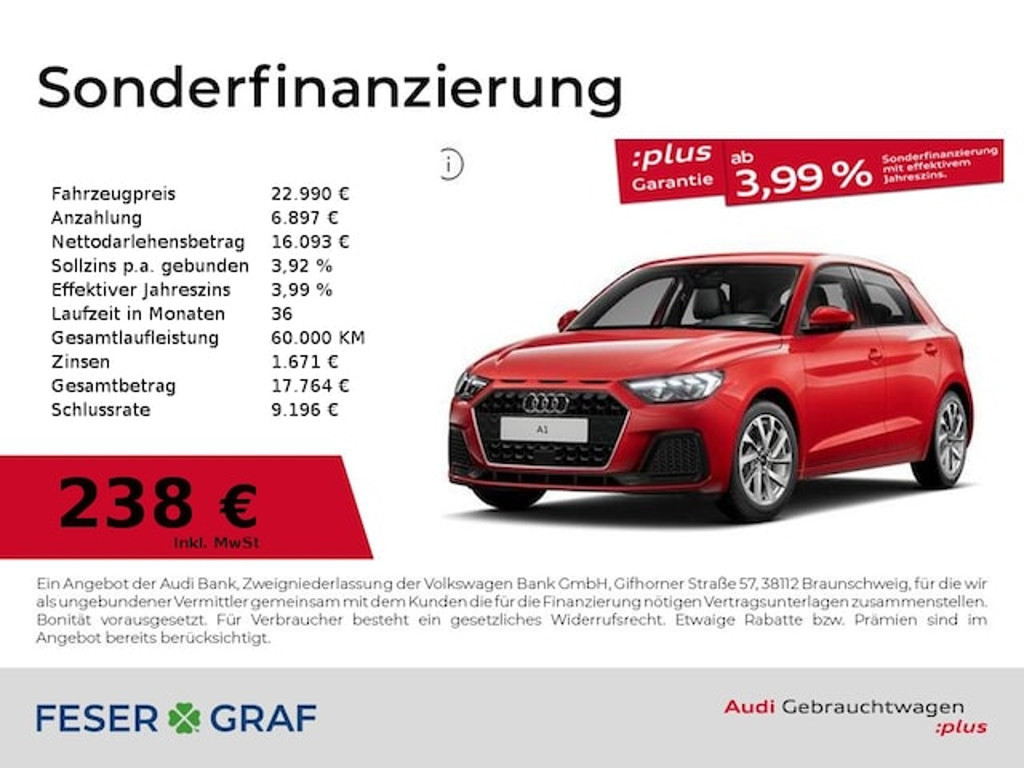 Audi A1 Sportback S-Tronic 25 TFSI
