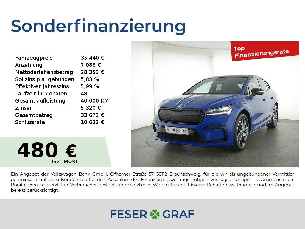 Skoda Enyaq iV Sportline iV 60 Coupe