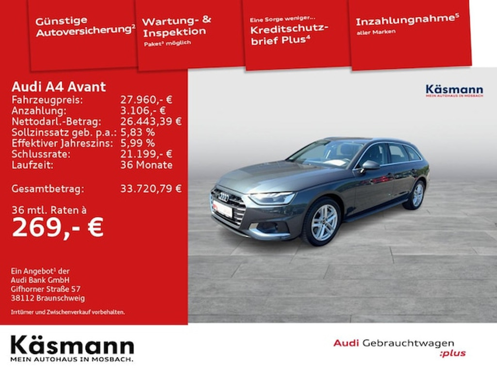 Audi A4 Avant Quattro S-Tronic 40 TFSI