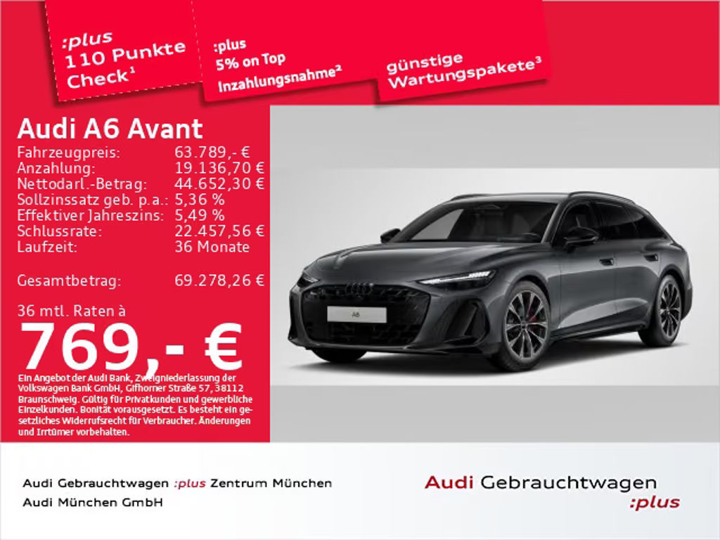 Audi A6 Avant Quattro S-Line S-Tronic Hybride