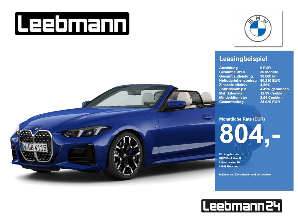 BMW 4 Serie 430 M-Sport Cabrio 430i