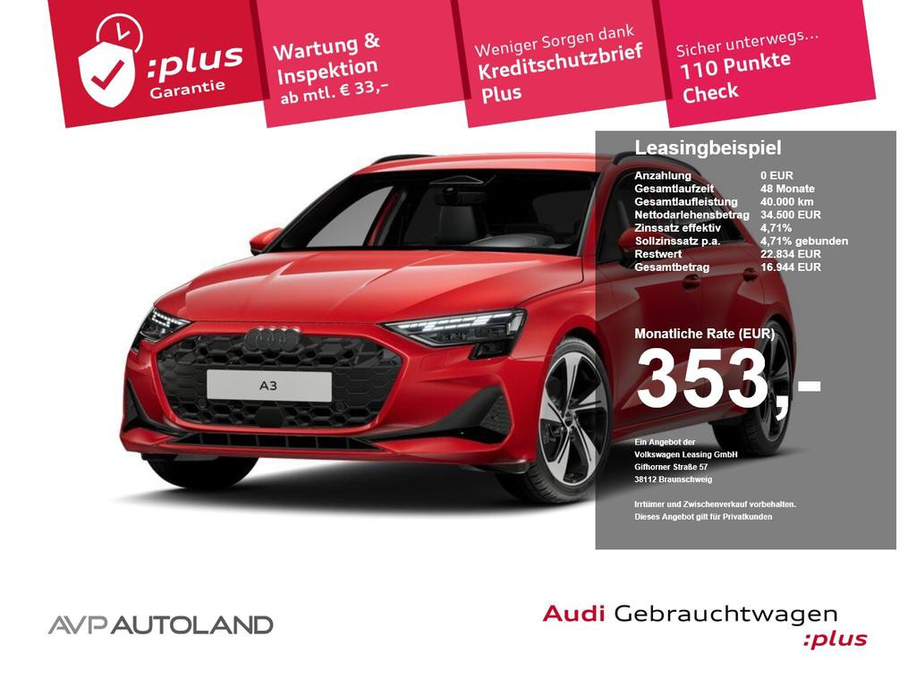 Audi A3 Sportback Sedan S-Line S-Tronic