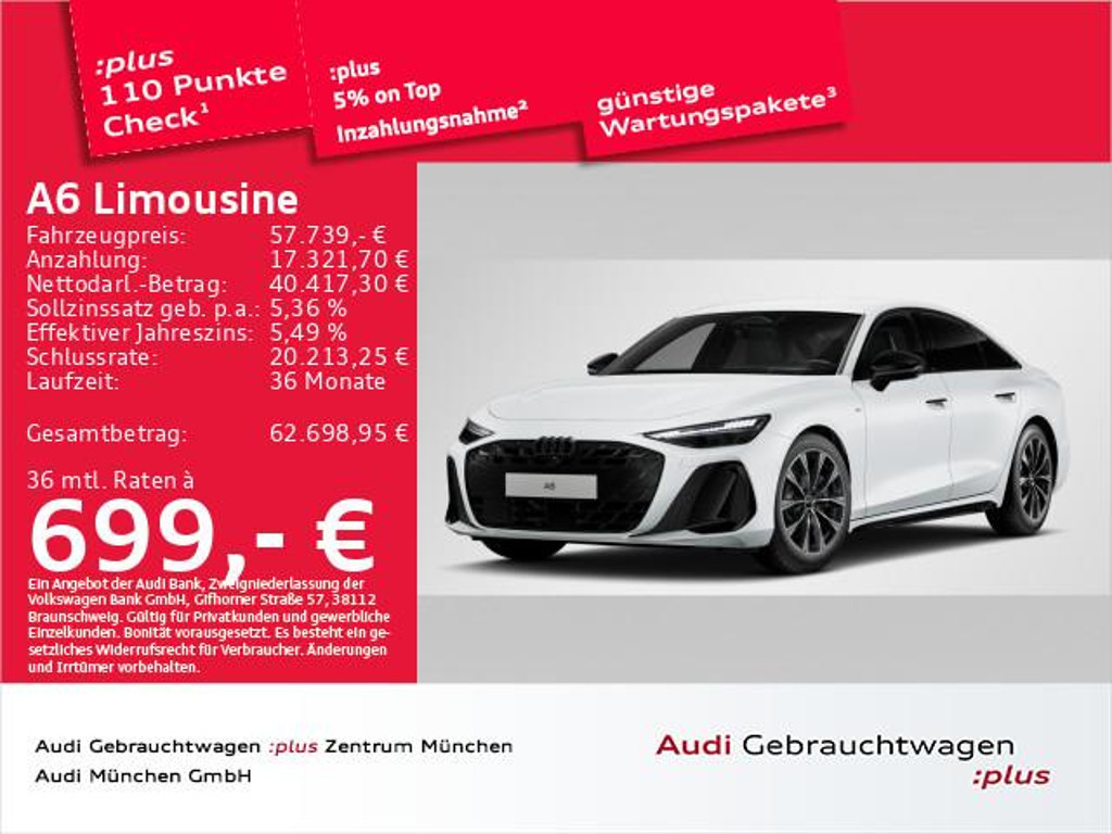 Audi A6 Sedan Quattro S-Line S-Tronic