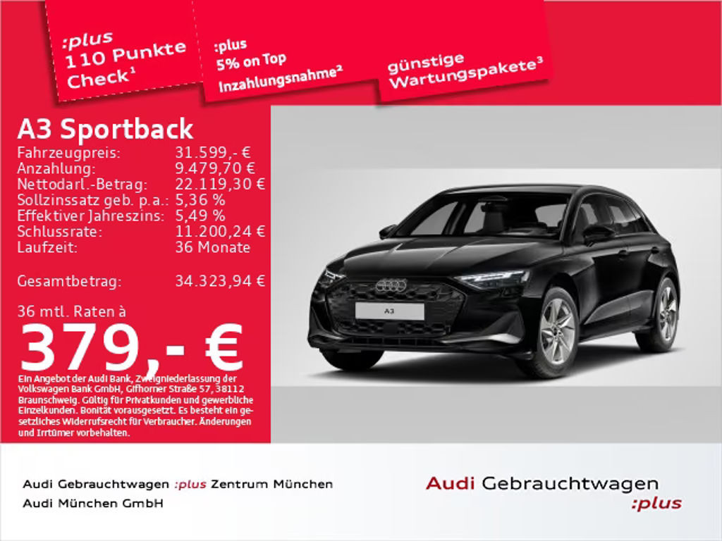 Audi A3 Sportback Sedan S-Tronic
