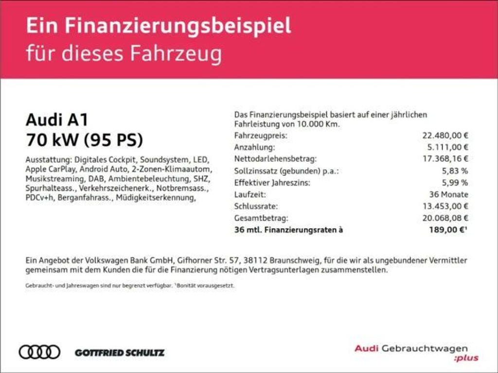 Audi A1 Sportback S-Tronic 25 TFSI