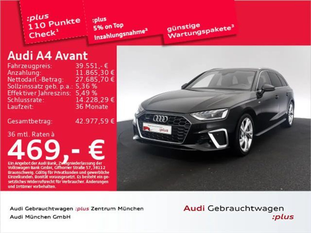 Audi A4 Quattro S-Line S-Tronic 40 TFSI