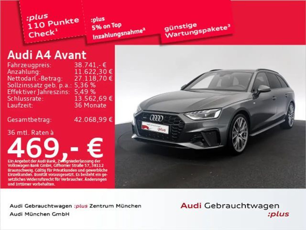 Audi A4 Quattro S-Line S-Tronic 40 TFSI