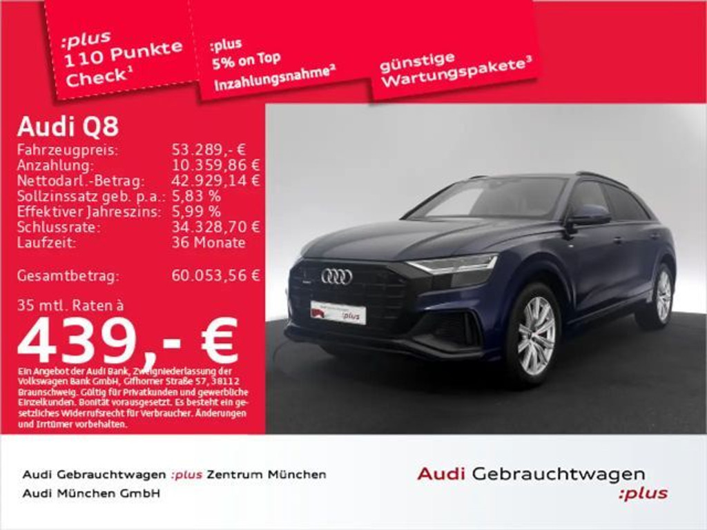 Audi Q8 Quattro S-Line 55 TFSI