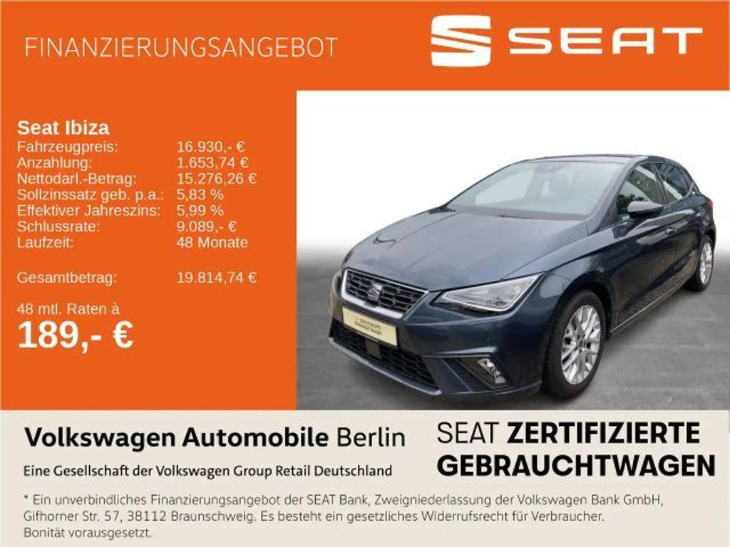 Seat Ibiza FR-lijn 1.0 TSI