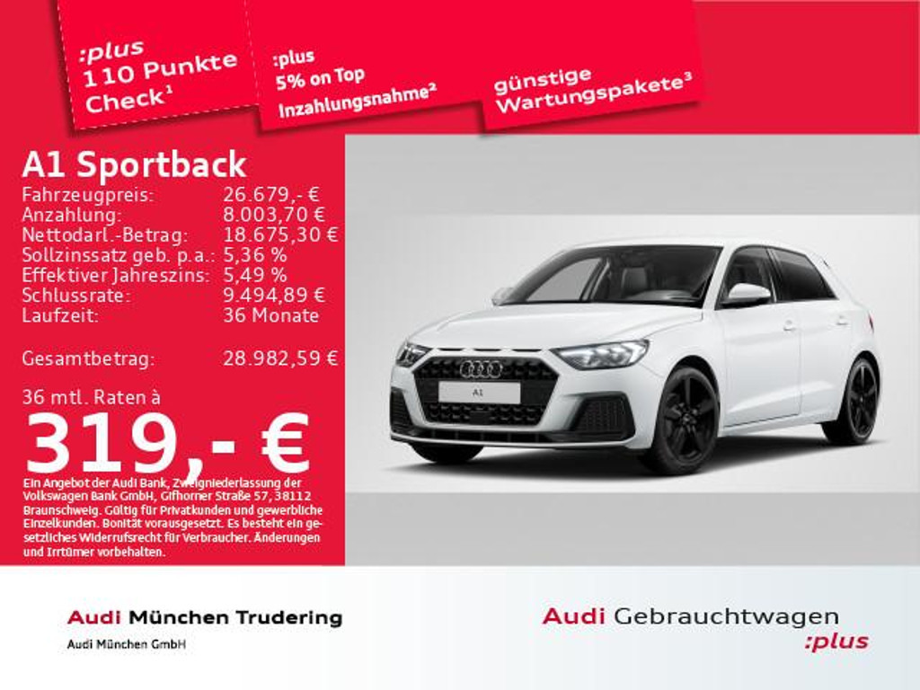 Audi A1 Sportback 30 TFSI