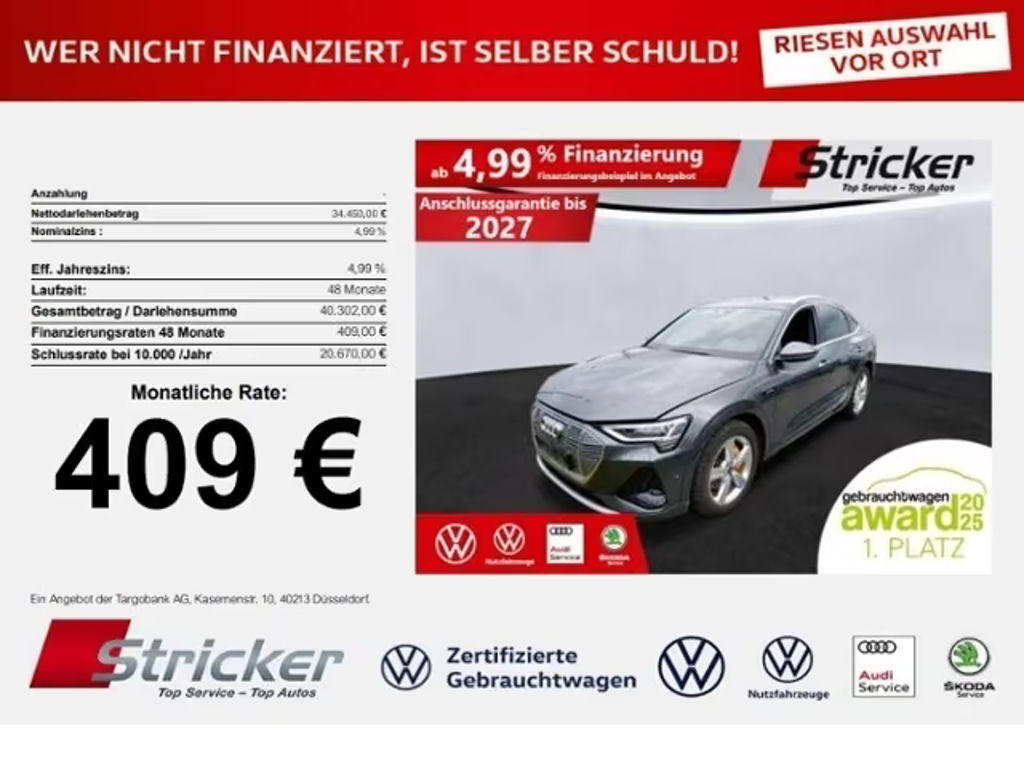 Audi e-tron Sportback Quattro S-Line 55