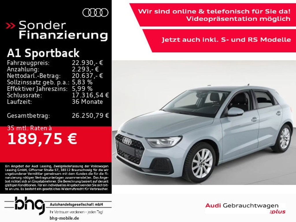 Audi A1 Sportback S-Tronic 30 TFSI