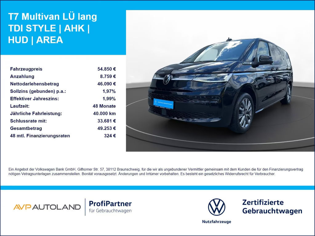 Volkswagen Multivan Style Lang T7