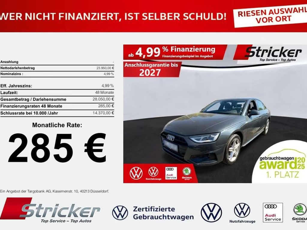 Audi A4 Sedan S-Tronic 40 TDI