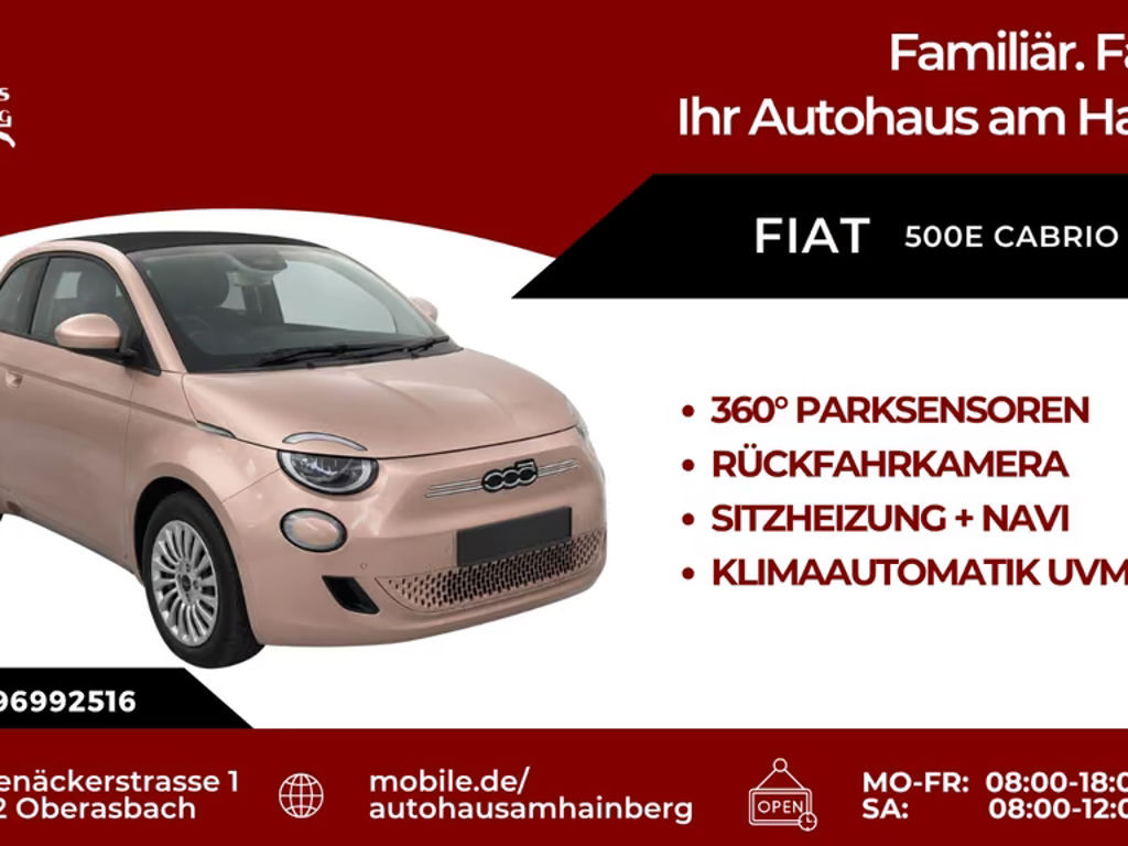 Fiat 500e Cabrio *SITZHZG*360PDC*KAMERA*